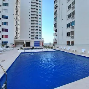 Apartamento 1804 Bocagrande Hermosa Vista A 1 Cuadra De La Playa, Cartagena
